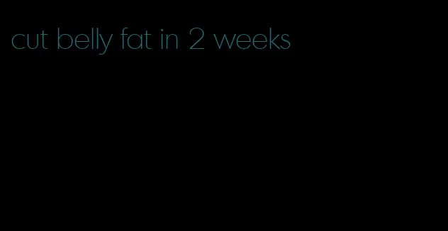 cut belly fat in 2 weeks